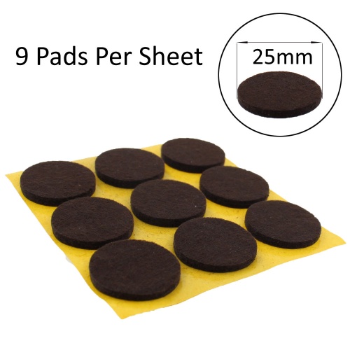 25mm Round Self Adhesive Felt Pads Ideal For Furniture & Also For Table & Chair Legs